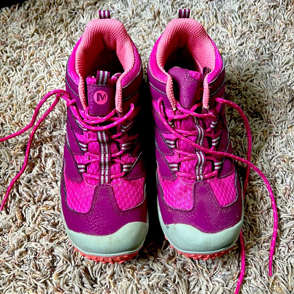 Pink Kids Merrell Hiking Boots